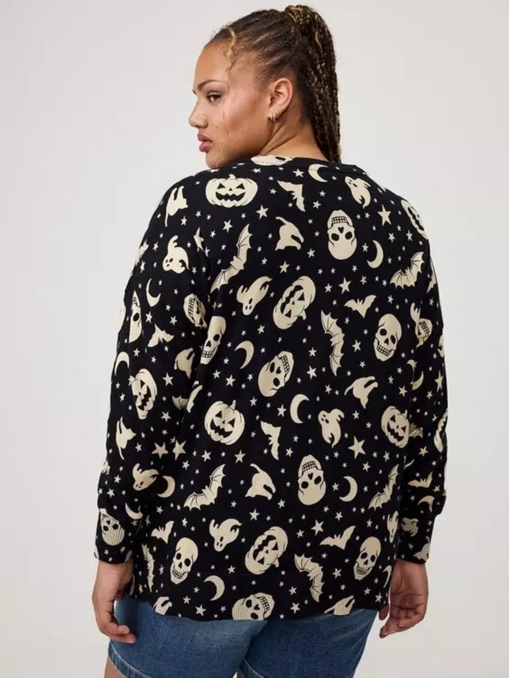 NWT Torrid Halloween Boyfriend Cardigan - Picture 2 of 11
